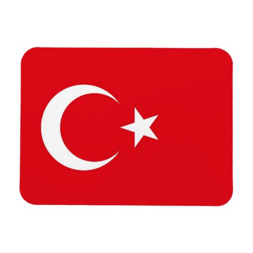 Patriotic flexible magnet with flag of Turkey