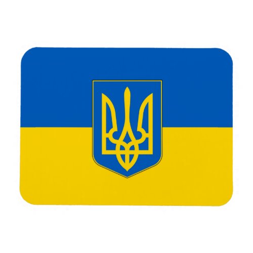 Patriotic flexible magnet with flag of Ukraine