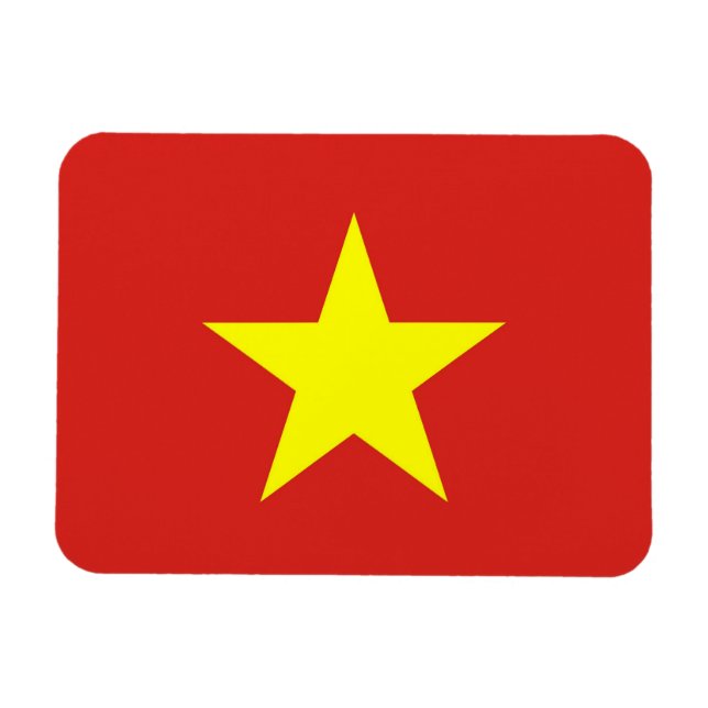 Patriotic flexible magnet with flag of Vietnam (Horizontal)