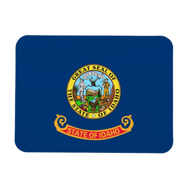 Patriotic flexible magnet with Idaho flag (Horizontal)