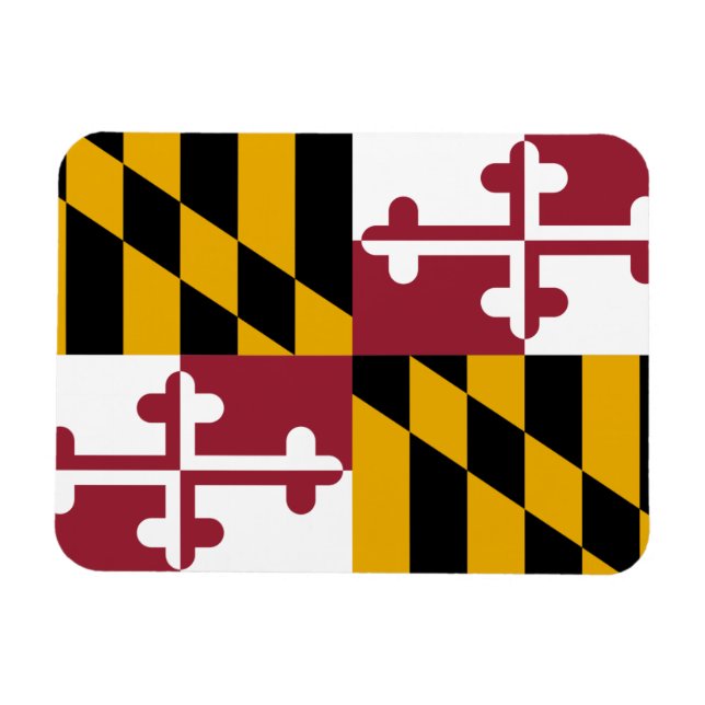 Patriotic flexible magnet with Maryland flag (Horizontal)