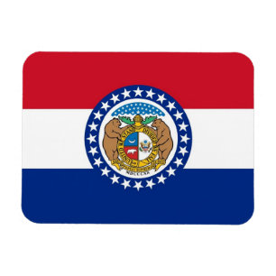 Patriotic flexible magnet with Missouri flag
