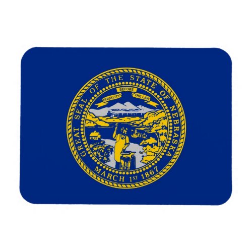Patriotic flexible magnet with Nebraska flag