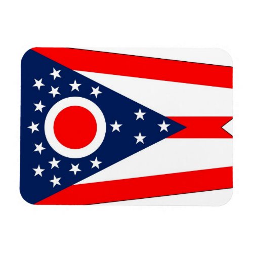 Patriotic flexible magnet with Ohio flag