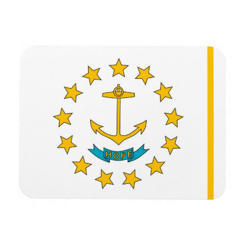 Patriotic flexible magnet with Rhode Island flag