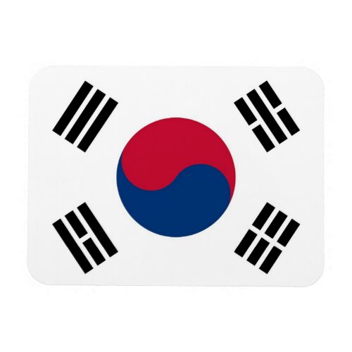 Patriotic flexible magnet with South Korea flag