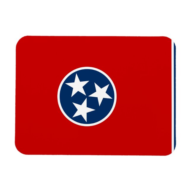 Patriotic flexible magnet with Tennessee flag (Horizontal)