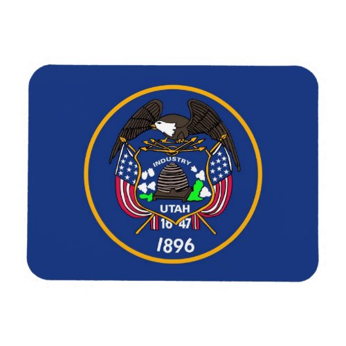 Patriotic flexible magnet with Utah State flag