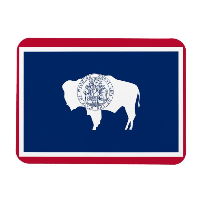 Patriotic flexible magnet, Wyoming State  flag Magnet (Horizontal)