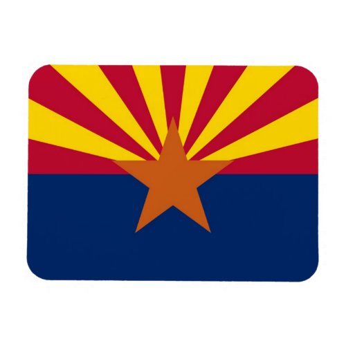 Patriotic flexible photo magnet with Arizona flag