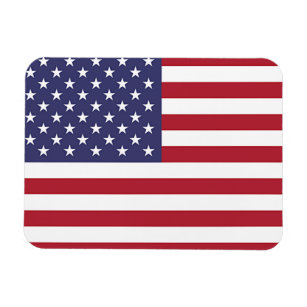 Patriotic flexible photo magnet with flag of USA