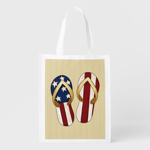 Patriotic Flip Flops Holiday tote bag