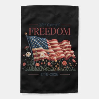 Patriotic Floral 250 Years of Freedom USA  Garden Flag