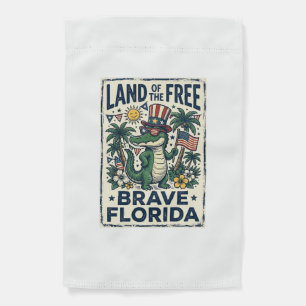 Patriotic Florida Alligator 4th of July Garden Flag