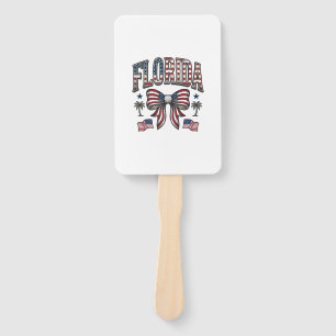 Patriotic Florida Vintage Bow Fourth of July Shirt Hand Fan