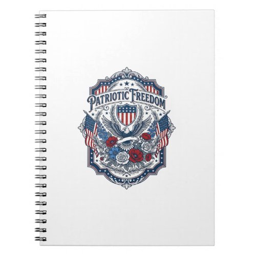 Patriotic Florist Vector Graphic Tee_1 Notebook