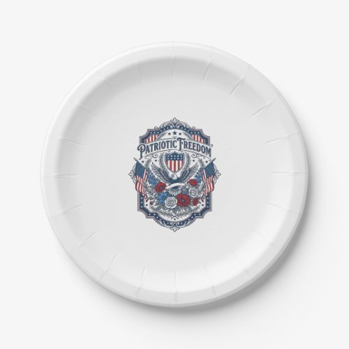 Patriotic Florist Vector Graphic Tee_1 Paper Plates