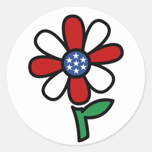 Patriotic flower stickers (Front)