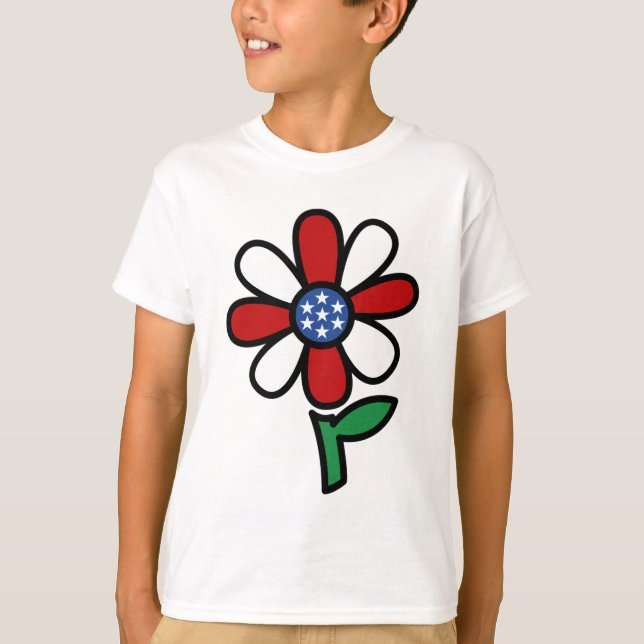 Patriotic flower t-shirt (Front)