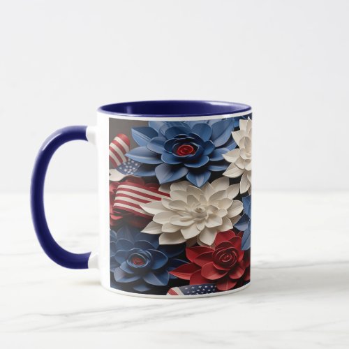 Patriotic Flowers Mug