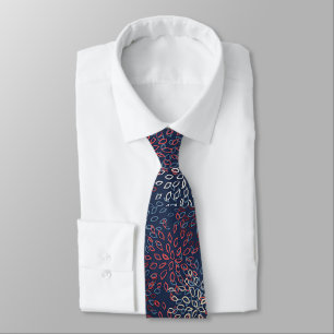Patriotic flowers  neck tie