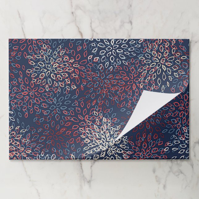 Patriotic flowers paper placemats (Folded)