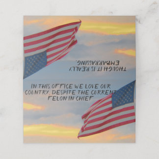 Patriotic Folded Place Card