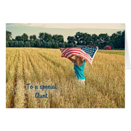 Patriotic for Aunt Cards (Front Horizontal)