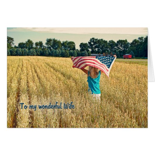 Patriotic for Wife Cards (Front Horizontal)