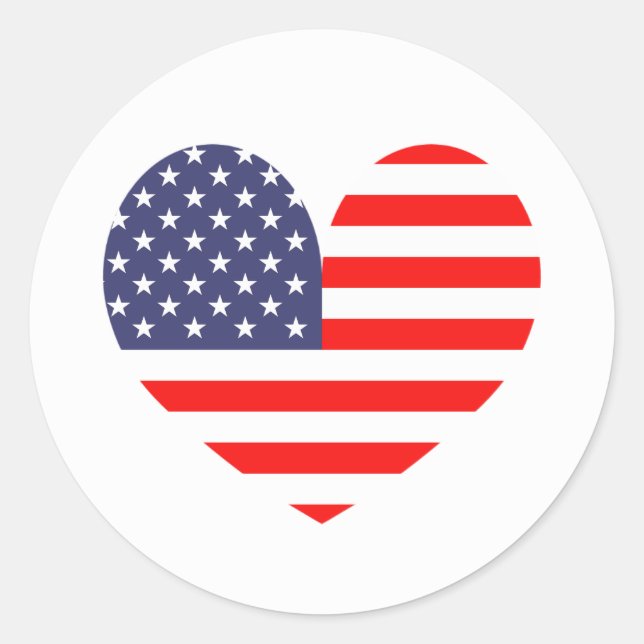 Patriotic Fourth 4th of July party favor stickers (Front)