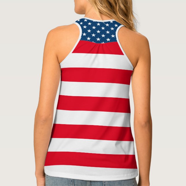 Patriotic Fourth 4th of July tank top for women (Back)
