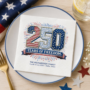 Patriotic Fourth of July 2026 Family Celebration Napkins