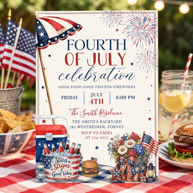 Patriotic Fourth of July Invitation (Creator Uploaded)