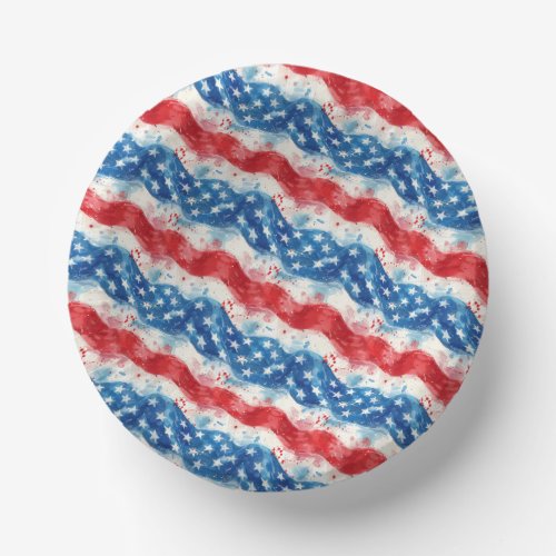 Patriotic Fourth of July Paper Bowls