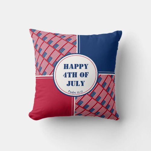 Patriotic FOURTH OF JULY  Throw Pillow