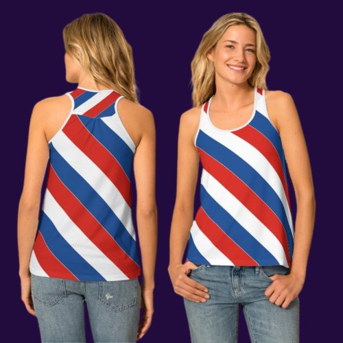  Patriotic France Flag Tank Top