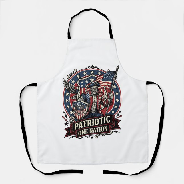 Patriotic Frankenstein Freedom Brute Horror Monste Apron (Front)