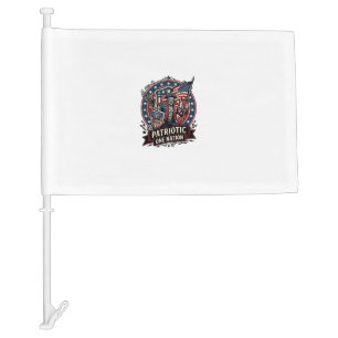 Patriotic Frankenstein Freedom Brute Horror Monste Car Flag