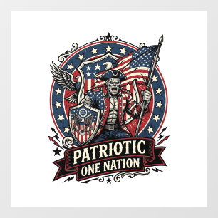 Patriotic Frankenstein Freedom Brute Horror Monste Floor Decals