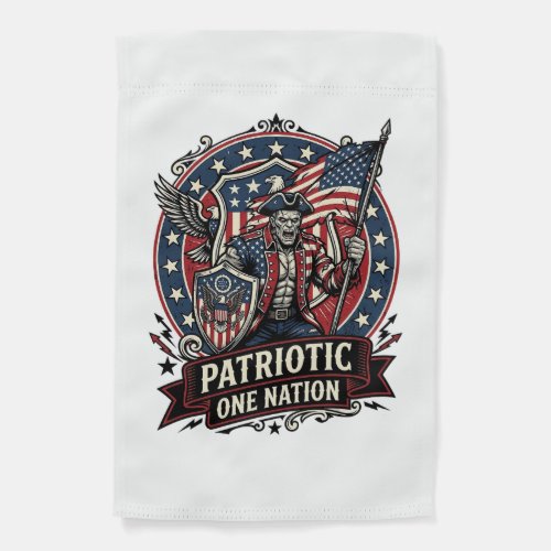 Patriotic Frankenstein Freedom Brute Horror Monste Garden Flag