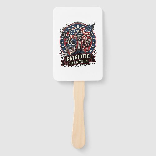 Patriotic Frankenstein Freedom Brute Horror Monste Hand Fan