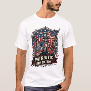 Patriotic Frankenstein Freedom Brute Horror Monste T-Shirt
