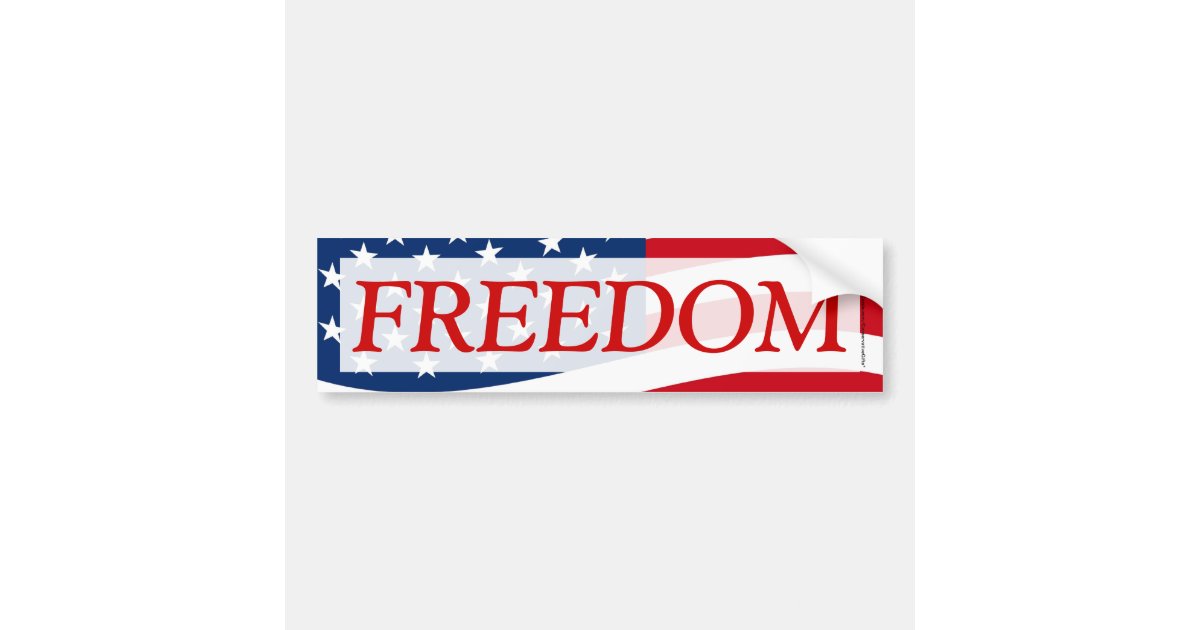 Patriotic Freedom American Flag Decal