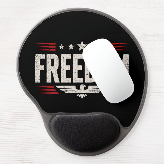 Patriotic Freedom graphic gel mouse pad