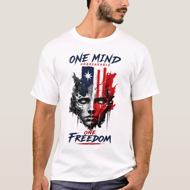 Patriotic Freedom Graphic Statement T-Shirt (Front)