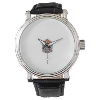 Patriotic Freedom Guitarist Skull Music Rock Metal Watch