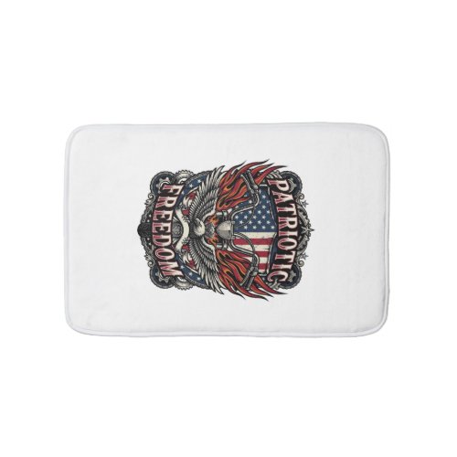 Patriotic Freedom Handlebars Biker Road Freedom Pa Bath Mat