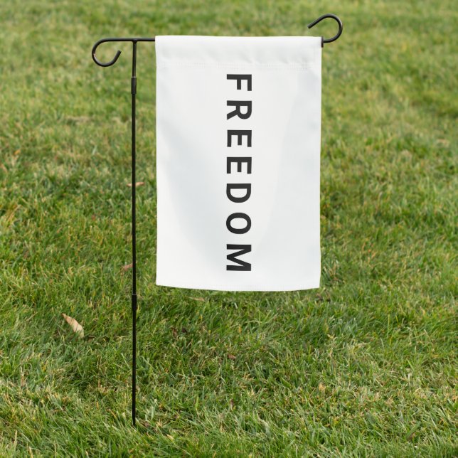 Patriotic Freedom Mark Garden Flag 12x18 Size (In SItu)