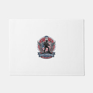 Patriotic Freedom Operator Silhouette Military Ins Doormat