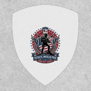 Patriotic Freedom Operator Silhouette Military Ins Patch
